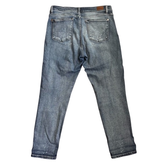 Judy Blue 13/31 Distressed Boyfriend Jeans Stretch Mid-Rise Crop - Picture 3 of 4